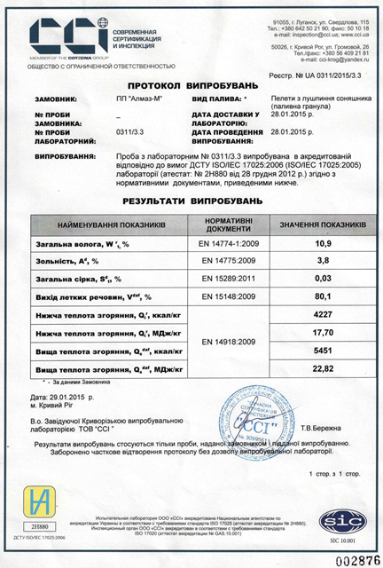 pellets - test perort